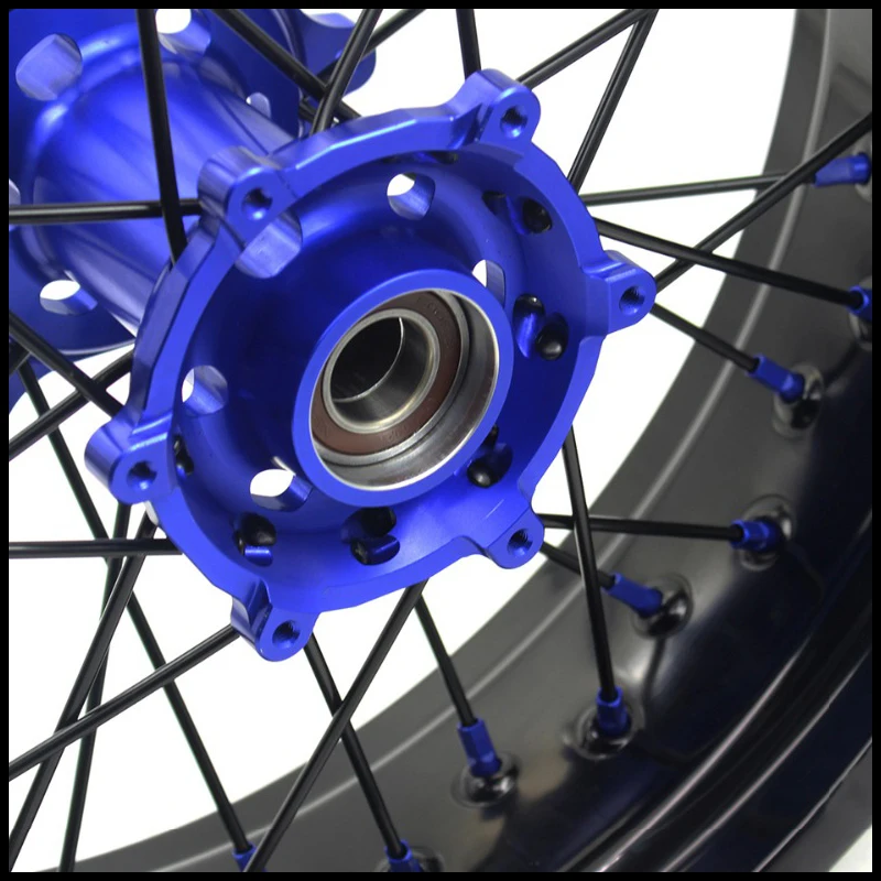 3 5/5 0 комплект ободов Supermoto Wheels Supermotard для HUSQVARNA FE FC TE TC 125CC 450CC 2014 2019 синяя соска