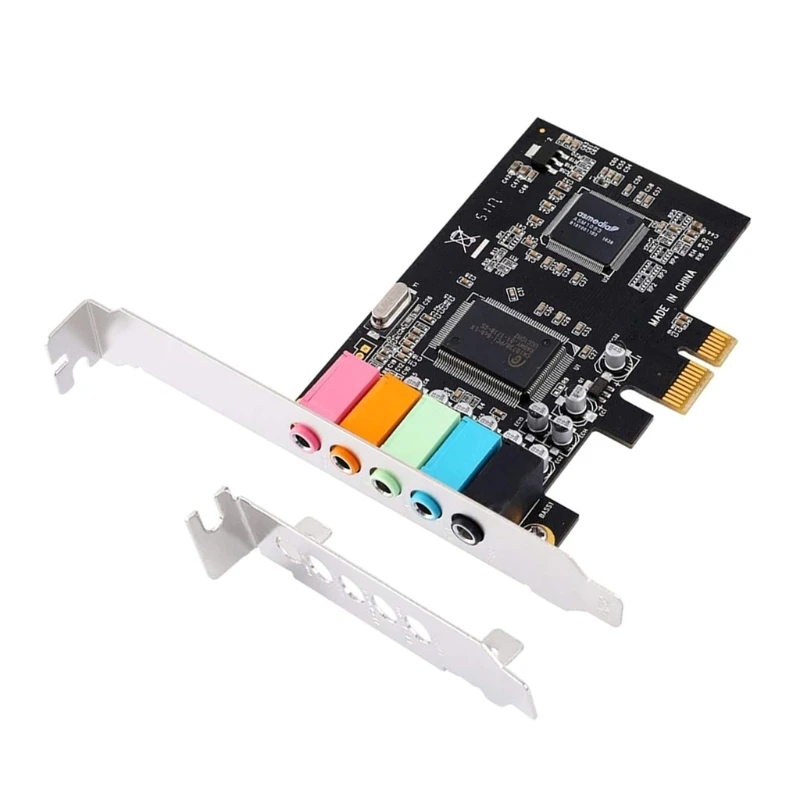 6-канальная звуковая карта H05B PCIe 5 1 3D стерео PCI-e CMI8738 чип 32/64 бит | Компьютеры и офис