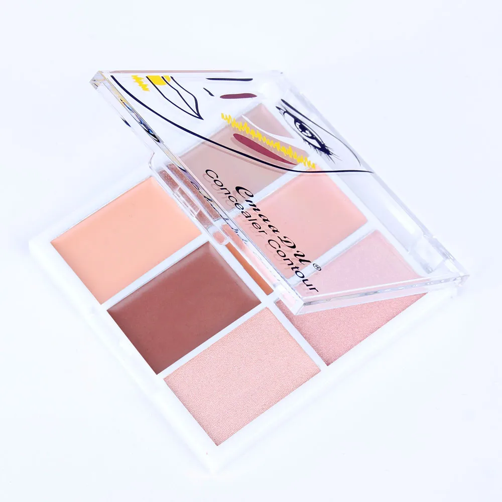 

CmaaDu Makeup Concealer Skin Face Concealer 6 Colors Face Concealer Camouflage Cream Contour Palette Face Makeup Corrector