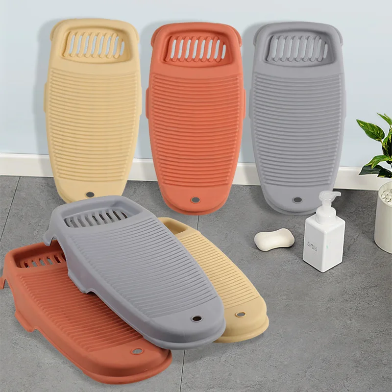 Plastic Thicken Washboard For Laundry Soap Holder Box Portable Clothes Washing Board Bathroom Laundry Mini Wash Tools laundry board