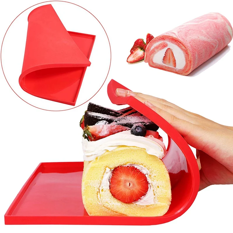CSS 2 шт Швейцарский рулон коврик для торта гибкий противень для выпечки желе рулон сковорода силиконовая форма для печенья формы для выпечки