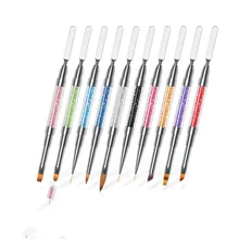 1pcs Wenxiu Nail Pen Set Double-headed Dual-purpose Phototherapy Pen Color Drill Rod Crystal Pen Carving Drawing Pen Tattoo Tool