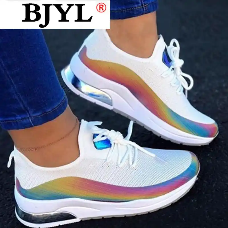 women casual shoes mesh cushioned outdoor sneakers