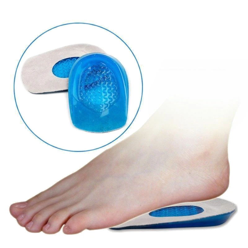 1 Pair Silicone Gel Heel Cups Support Shoe Pads Orthotic Insoles Plantar Care