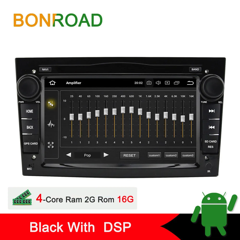 PX30 DSP Black Bonroad Android 9,0 PX30 PX5 DSP автомобильный мультимедийный плеер радио gps навигация для Opel/Astra/Vectra/Antara/Zafira/Corsa(без dvd - Color: PX30 DSP Black