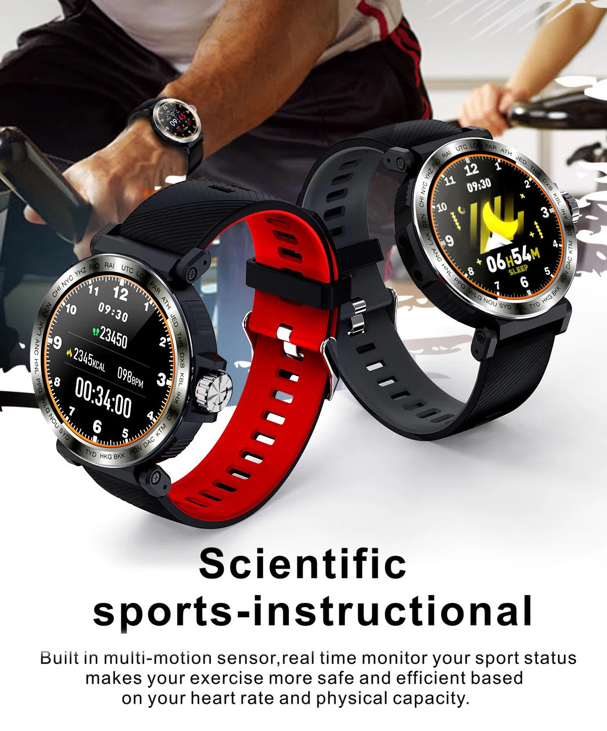 SENBONO S18 умные часы с сенсорным экраном IP68 Водонепроницаемые мужские спортивные часы фитнес-трекер монитор сердечного ритма умные часы