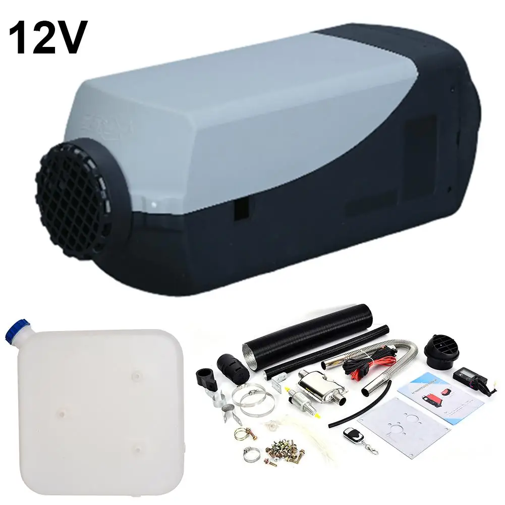 Car Heater 5KW 12V/24V Air Diesels Heater Parking Heater With Remote Control For Motorhome Trailer Trucks Boats - Название цвета: 12V Black