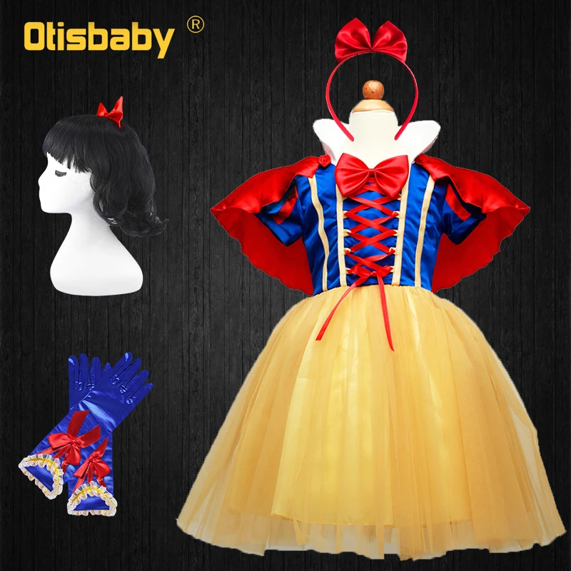 Otisbaby 4 слоя Белоснежка Косплэй Платья для Обувь девочек детское праздничное