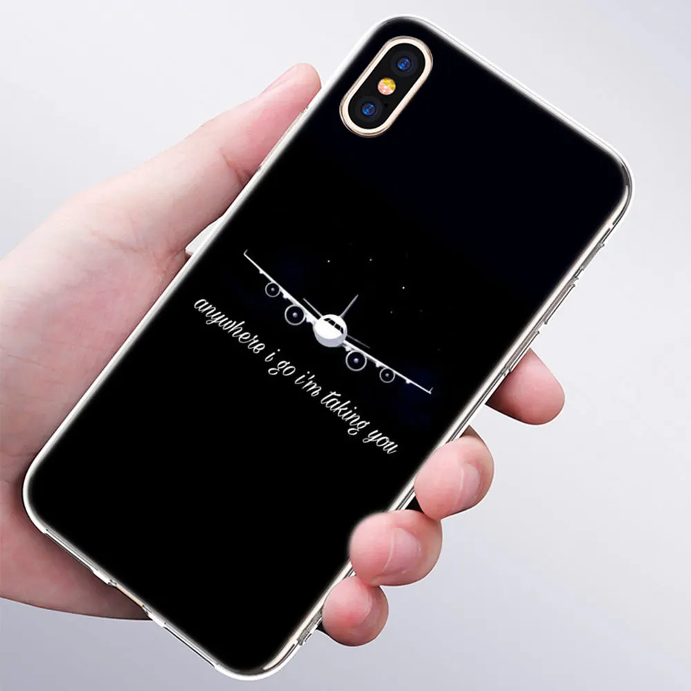 Мягкий силиконовый чехол для телефона авиационный самолет Летающий путешествие в небо для Apple iPhone 11 Pro XS Max X XR 6 6S 7 8 Plus 5 5S SE чехол - Цвет: 005