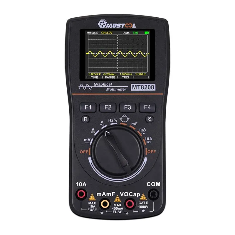 US $59.99 Mustool Upgraded Mt8208 2 In 1 Hd Intelligent Digital Multimeter Graphical Oscilloscope 25msps Sampling Rate Electronic Test