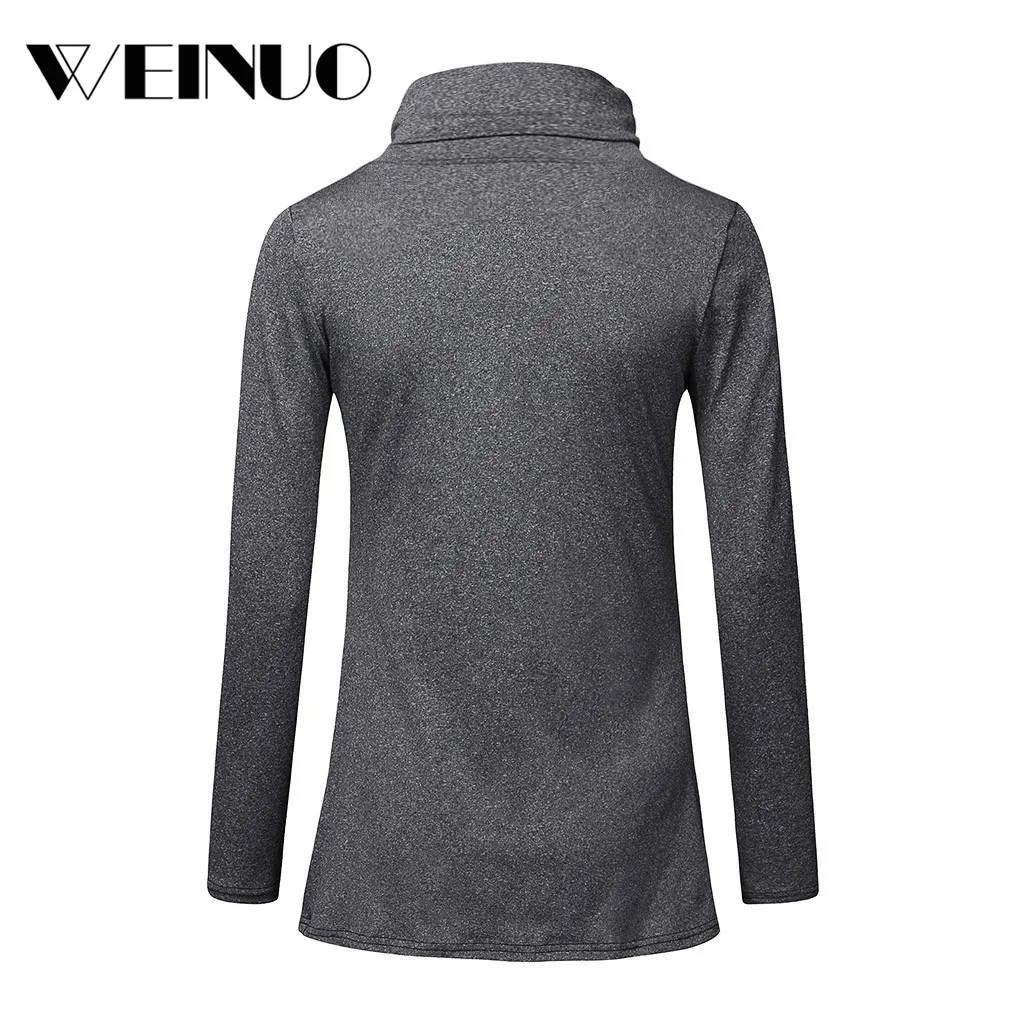 Women Clothing Maternity Top 2019Top New Women Pregnant Nursing Maternity High Neck Long Sleeve Solid Blouse Ropa De Mujer