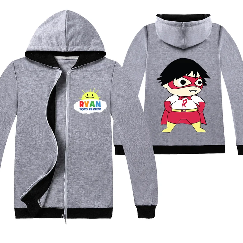 Ryan ToysReview/Новинка; распродажа; одежда для детей; свитер с капюшоном; хлопковая одежда с рисунком для мальчиков; топы для детей; свитер для малышей
