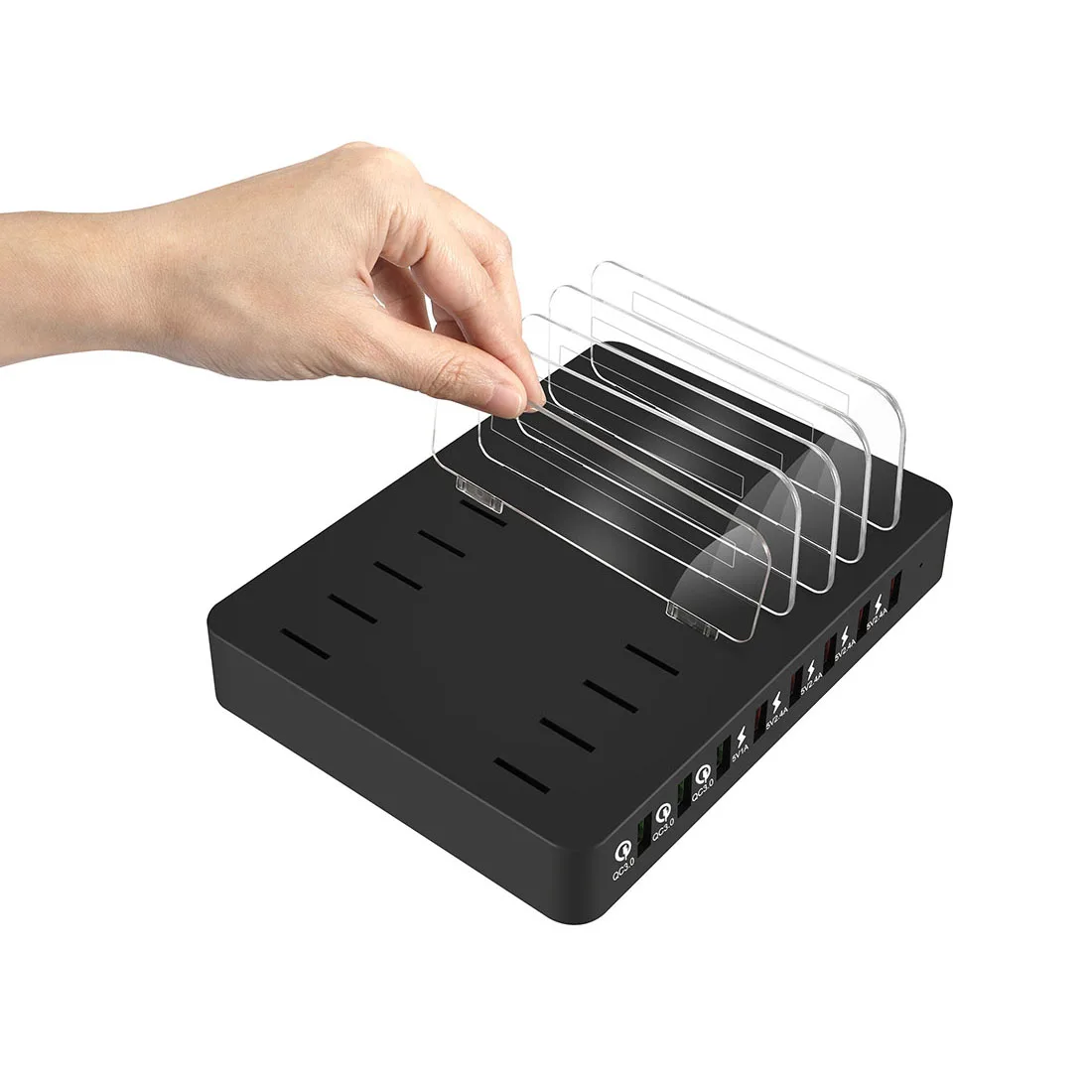  110W 8 puertos Multi USB cargador QC 30 2.4A para IPhone X 11 Ipad de carga rápida USB de escritori