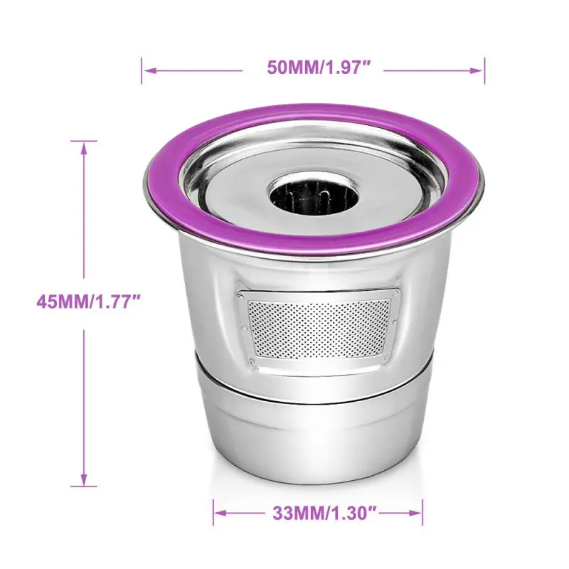 Многоразовый фильтр для кофе из нержавеющей стали, сменные фильтры для кофе Nespresso, многоразовый фильтр для кофе