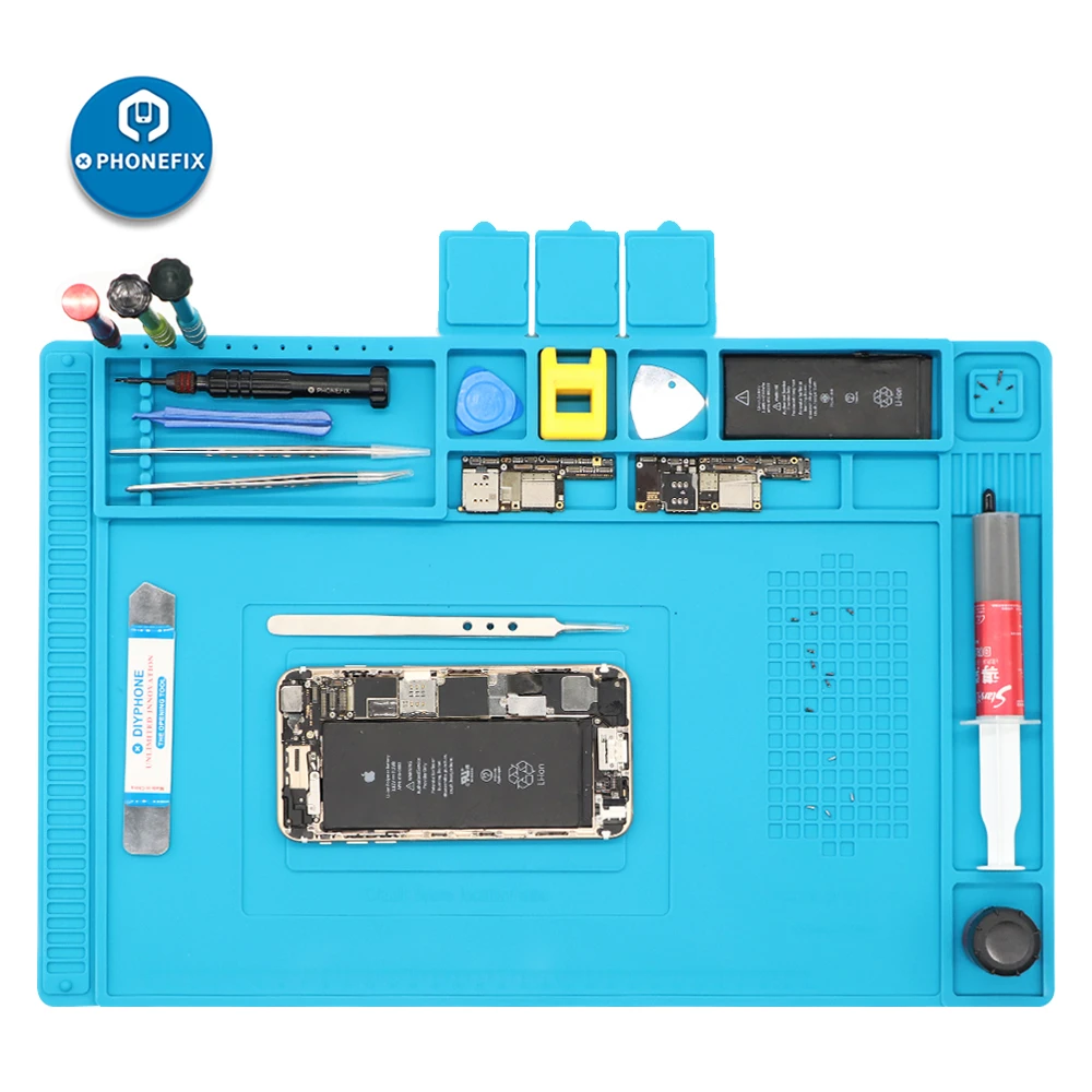 Silicone Pad Phone Repair Magnetic Heat Insulation Soldering Iron Desk Work Mat Silicone Pad Phone Repair Magnetic Heat Insulation Soldering Iron Desk Work Mat