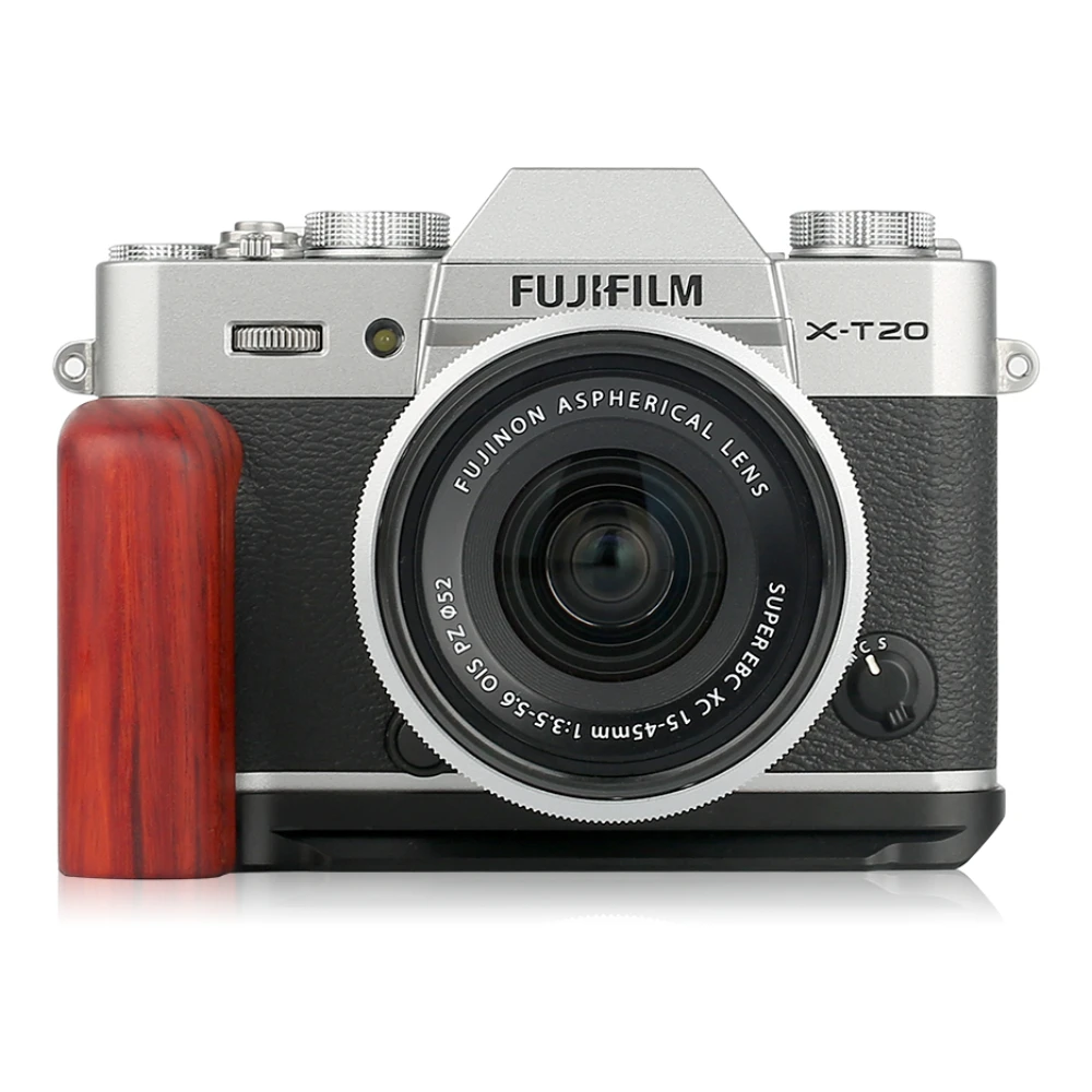 Wepoto Xt30 Grip Metal Bracketbase A Sgancio Rapido Padauk Manico In Legno Compatibile Con Fuji Xt30 Xt20 Xt10 (Gp-Xt20-R)