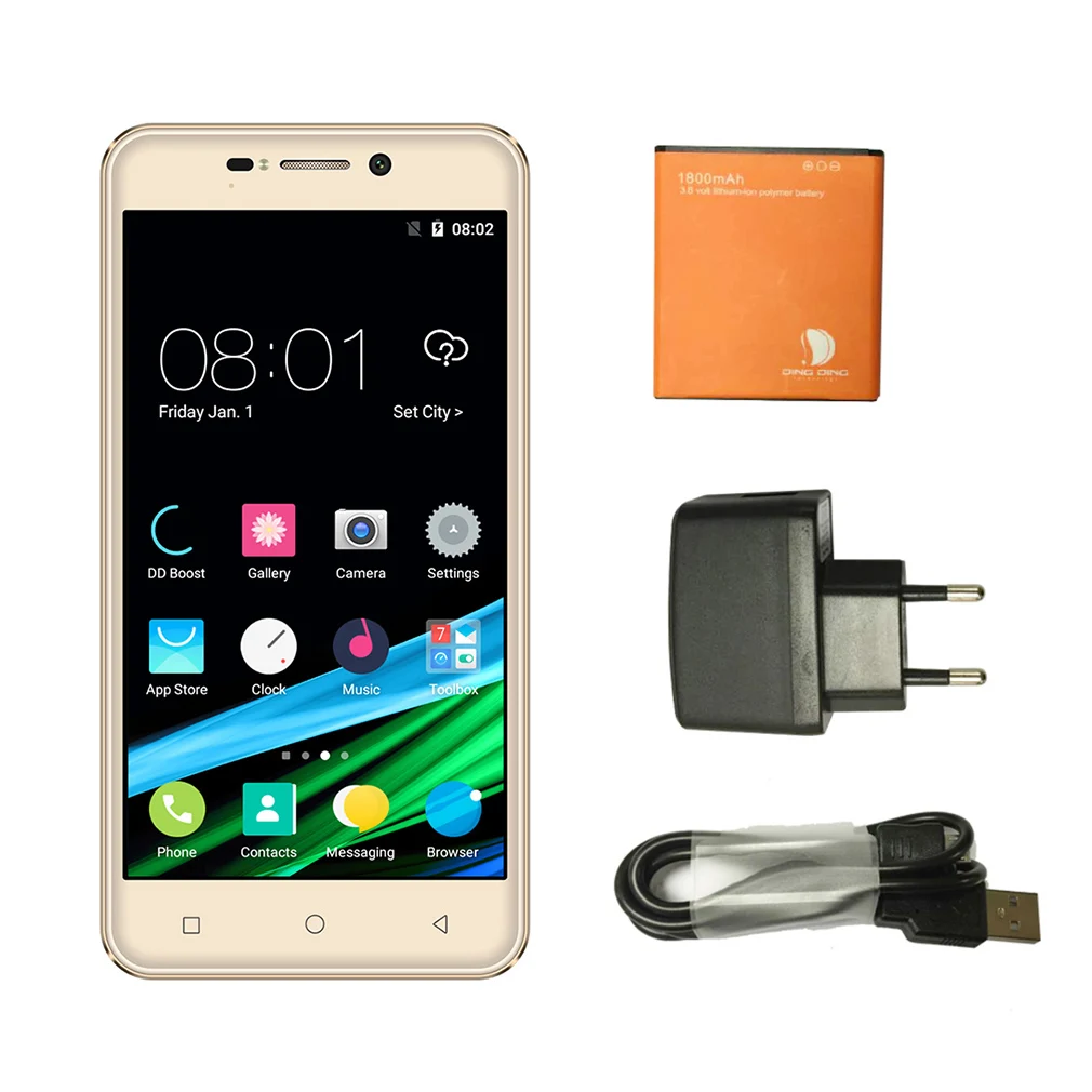 Ding 4,5 дюймов 3g смартфон мобильный телефон для Android Dual Sims двойной режим ожидания ЕС вилка 1750 мАч батарея