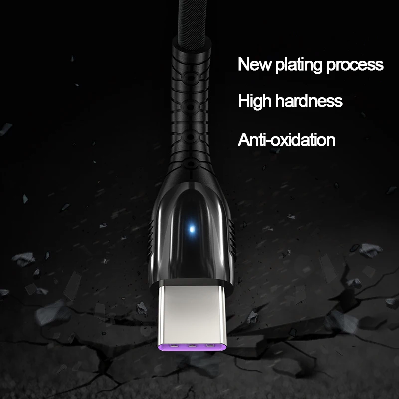 Кабель USB Type C 5A Quick Charge 3 0 Supercharge для Huawei P30 P20 Mate 20 Pro Phone Charger USBC Cord|Кабели мобильных