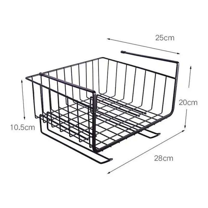 Кухонная корзина для хранения из кованого железа, металлическая корзина-органайзер для шкафа, корзина для хранения, Органайзер