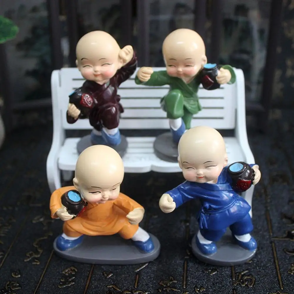 Car Decoration Resin Crafts Gifts Drunken Fist Small Monk Ornaments Home Decoration Car Doll Doll Car Accessories