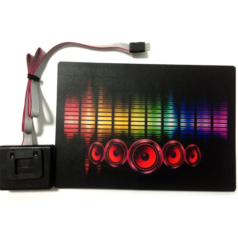 Birthday Party 100% Cotton Led Light Up El Panel T-shirt Music Activated Flashing El Panel T-shirt 3