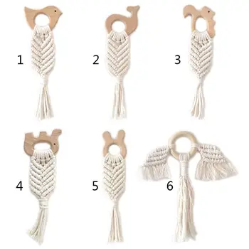 

Free Shipping Baby Teether Boho Teething Ring Newborn Sensory Molar Toy Room Hanging Ornaments