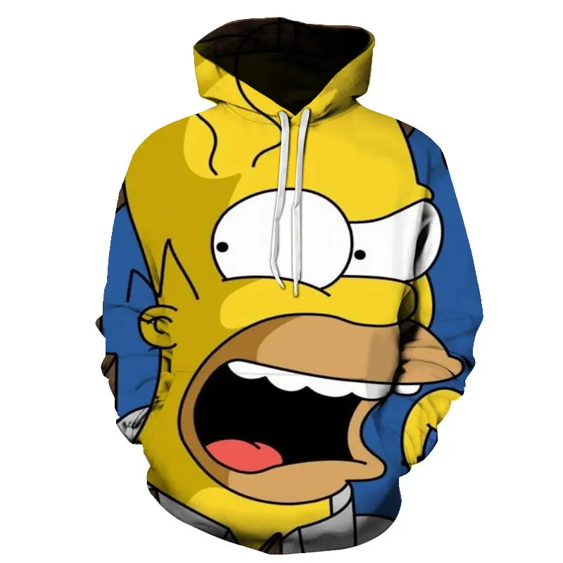 

2020 new Simpson Mens Hoodie Women Sweatshirts 3d Printing Oversized Hoodied yellow Autumn Winter Hip Hop Men Hoodies Sweatshirt