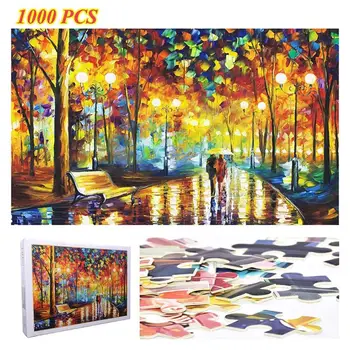 

1000Pcs Walking in Rain Paper Jigsaw Puzzle Game Kids Children Intelligence Toy Early Learning toys