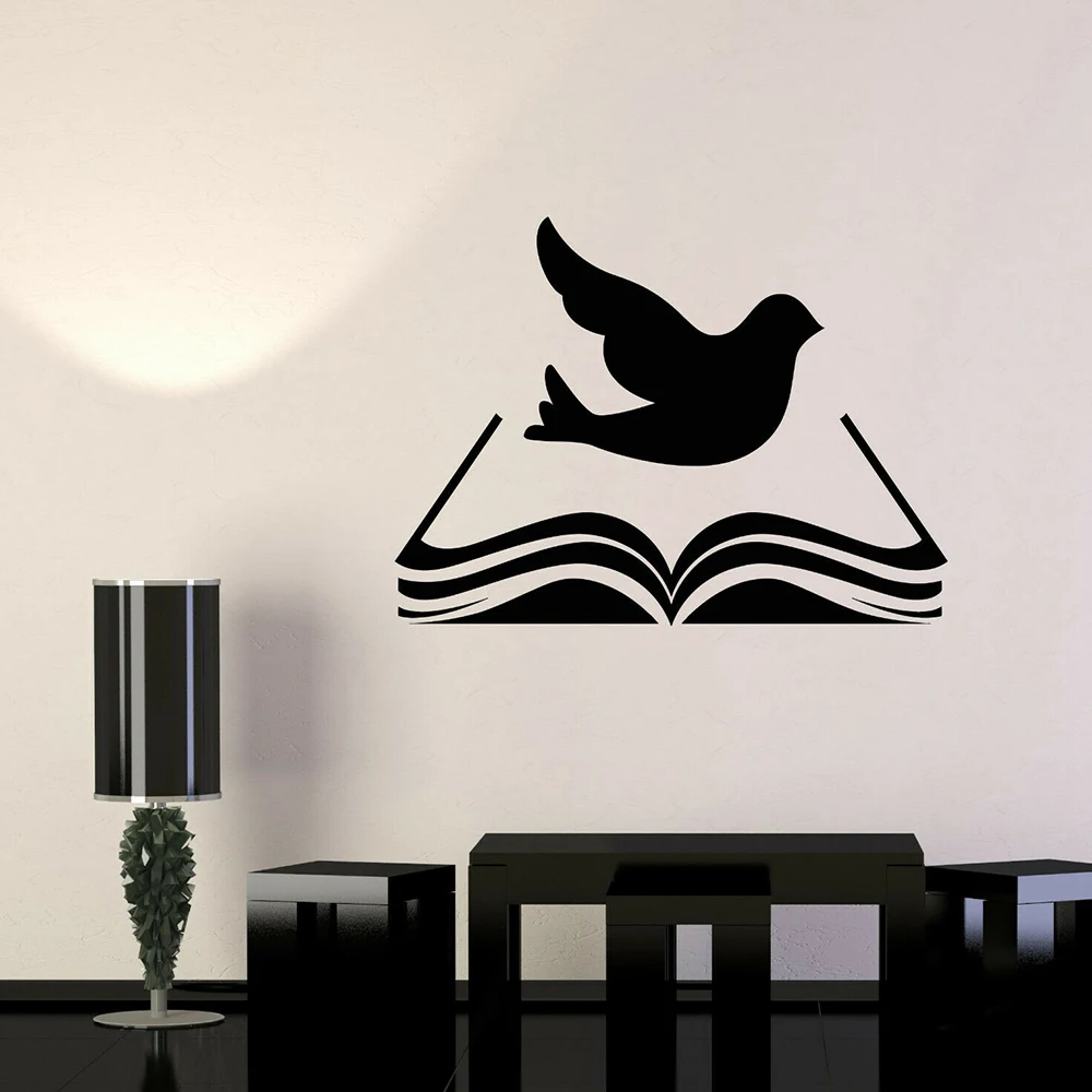 Vinyl Wall Decal ledger Holy Bible Religious Bird Dove Stickers Mural Room Decoration Wallpaper Living Bedroom P461 | Дом и сад