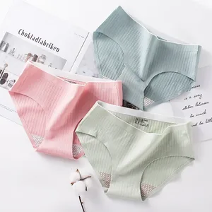 Women's underwear High-Quality Pure cotton Women Briefs For Solid low-Rise Women's shorts Girls Panties Lingerie seamless