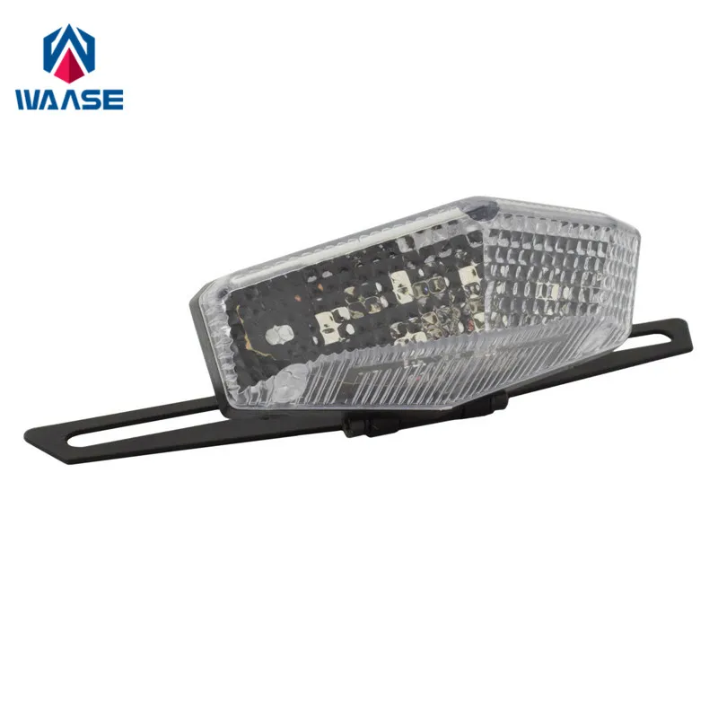 

waase Motorcycle Universal Tail Brake Rear License Plate Integrated Light