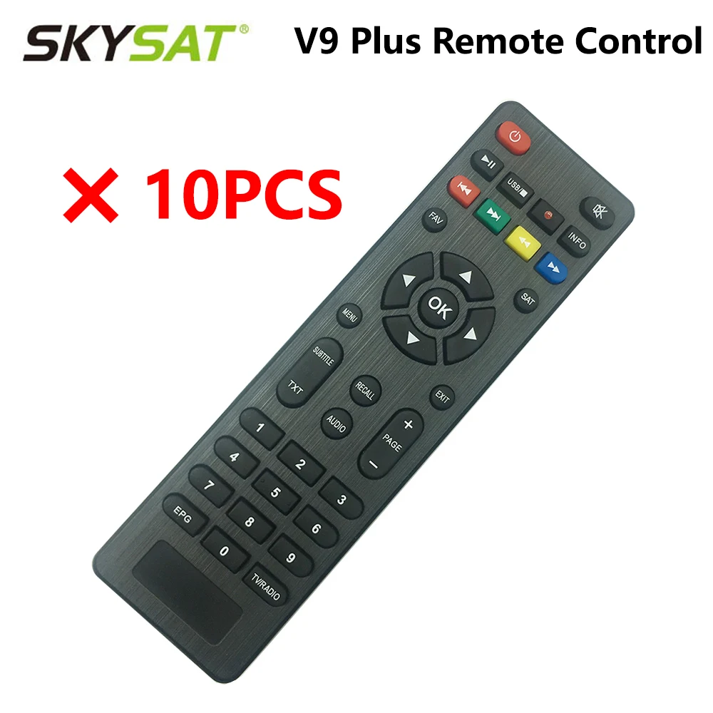 

[10 PCS] Satellite Receiver SKYSAT V9 Plus Remote Control without battery