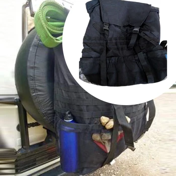 

Storage Durable Tire Trash Bag Exterior Leak Proof Soft Garbage Car Hanging Open Accessories Spare Portable for Jeep