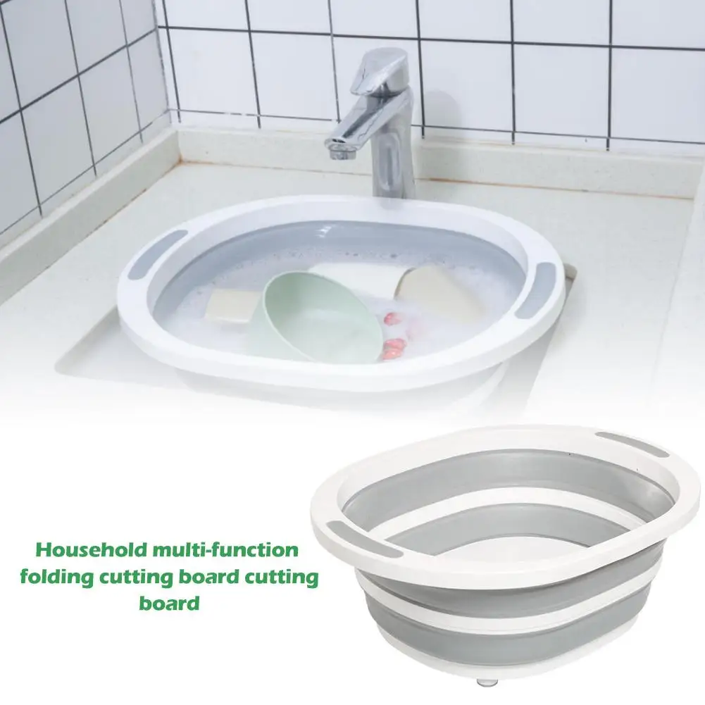 

Household Multi-Function Folding Cutting Board Kitchen Plastic Mold Mildew Board Cutting Vegetables Fruit Sink Drain Basket