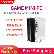 MSECORE-ordenador de escritorio MV100 I5 9400F GTX1650, Mini PC con tarjeta dedicada 4G, Windows 10, HTPC, Nettop, linux, HDMI2.0 DP