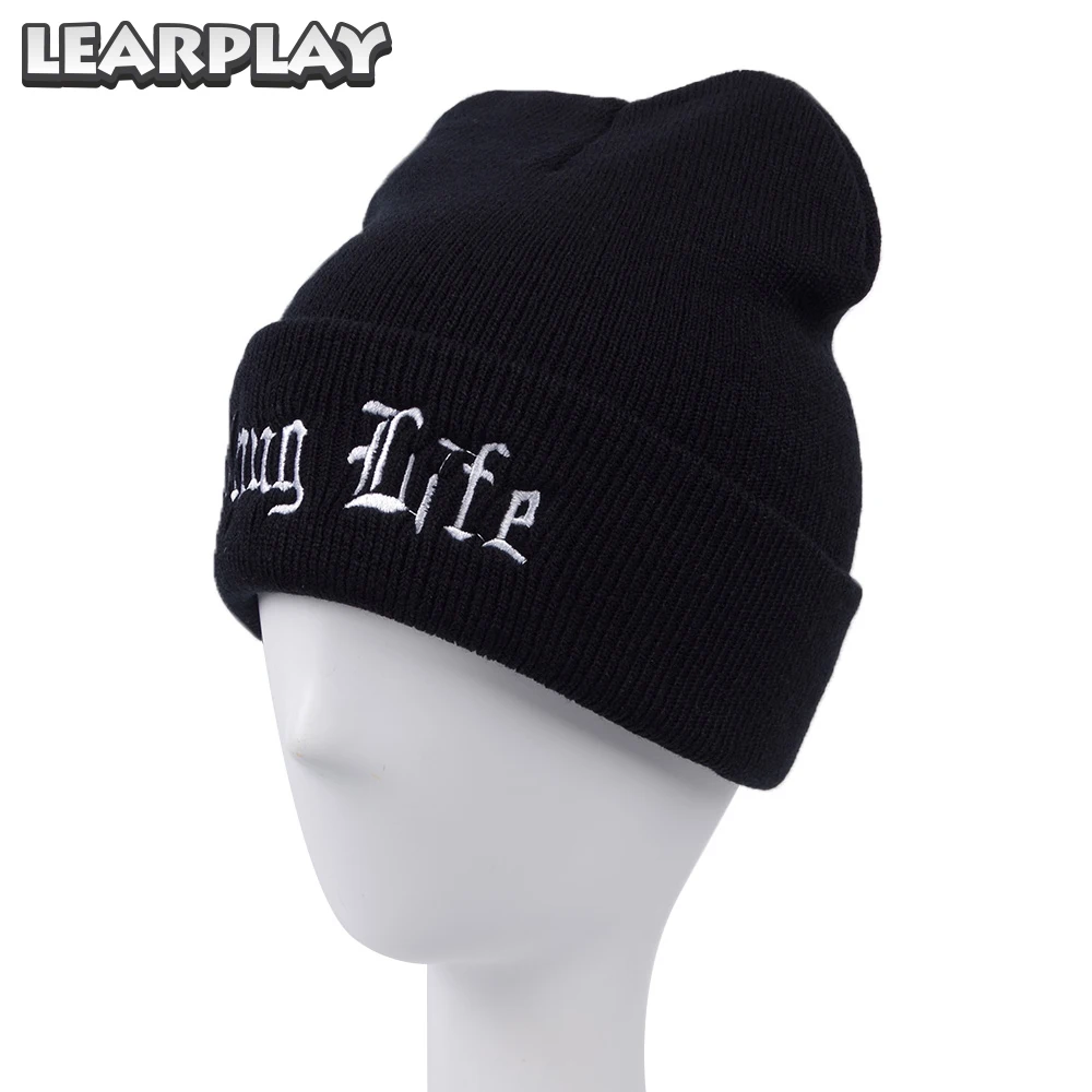 Thug Lifestyle, зимняя теплая шапка в стиле хип-хоп, шапка для мужчин и женщин, в стиле рок-Рэп, панк, с вышивкой, вязаная шапка для подростков, взрослых, реквизит, аксессуары