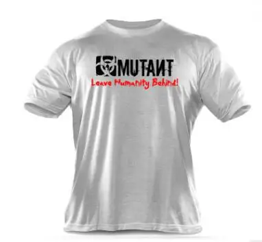 Брендовая мужская футболка для фитнеса, облегающие рубашки с коротким рукавом, хлопковая одежда, модная повседневная футболка с круглым вырезом и принтом мутанта - Цвет: 03