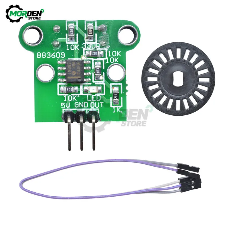 

HC-020K 4.5-5.5V Double Speed Measuring Sensor Module with Photoelectric Encoders Kit Top For Arduino