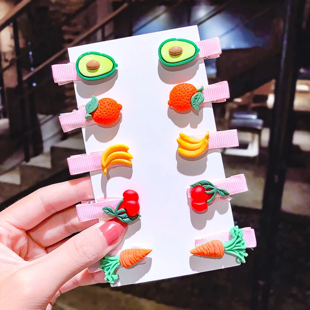 10PCS/Set New Girls Cute Cartoon Ice Cream Unicorn Hair Clips Kids Lovely Hairpins Headband Barrettes Fashion Hair Accessories 36