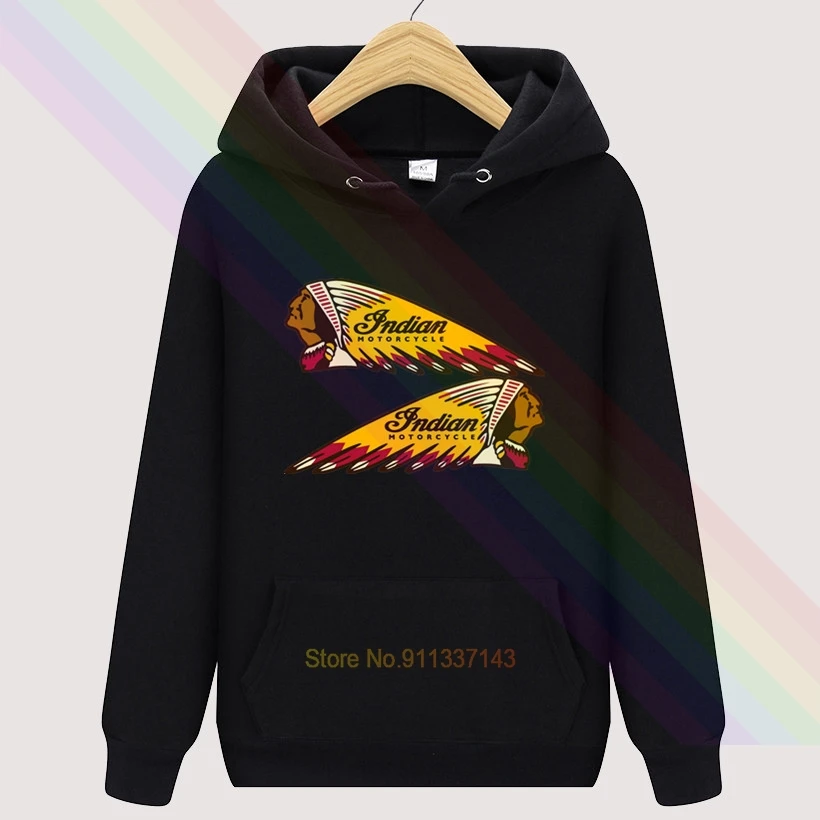 Two Way Indian Classic T Shirt Motorcycle Autumn High Quality Hoodies