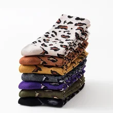 Хит, Ретро стиль, Леопардовый принт, хлопок, смешанные, женские носки, модные, уличные, популярные, в полоску, леопардовые носки, весна-лето, крутые, удобные носки