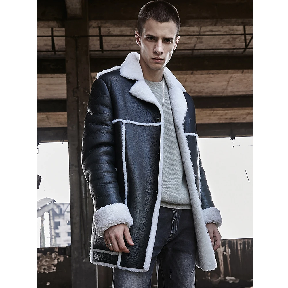 Mens Sheepskin Shearling Jacket 