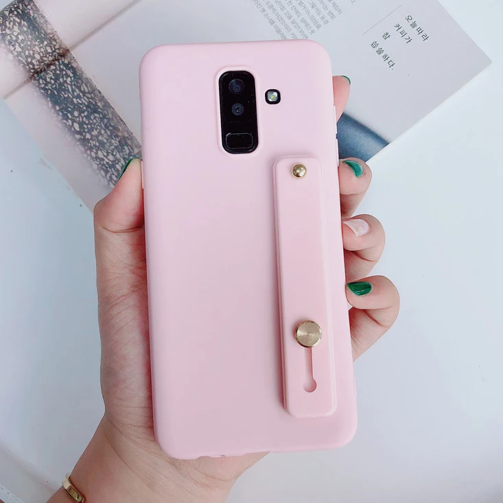 Карамельный цвет силиконовый чехол для samsung Galaxy Note 10 Pro 9 8 S10 S9 S8 плюс S7 S6 край A6 A8 A7 J4 J6 с простой стенд