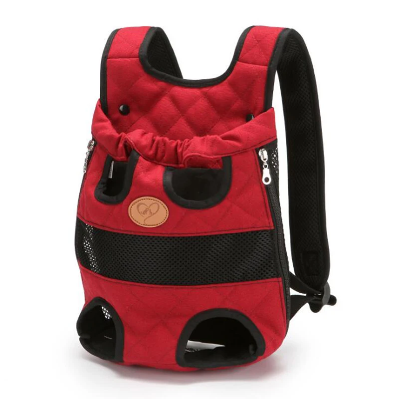 Luxury Pet Prodcuts Portable Outdoor Cat Dog Bag Pet Breathable Cartoon Print Canvas Backpack Puppy Travel Carrier for Small Dog