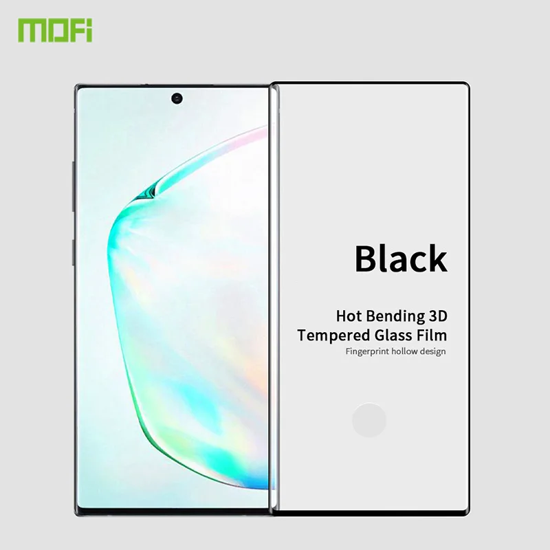 100% Original MOFI 9H 3D Curved Full Coverage Tempered Glass Screen Protector Film for Samsung Galaxy Note 10 / Plus | Мобильные