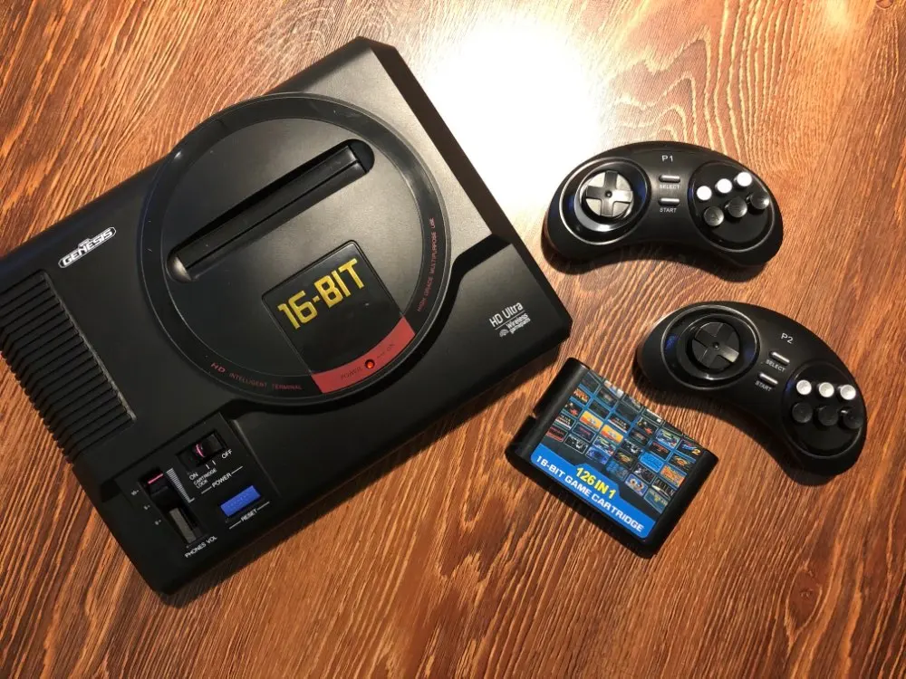 16 бит HDMI видео игровая консоль SEGA Genesis 126в1 бесплатные игры высокой четкости с 2,4G беспроводной контроллер реальные аппаратные средства стерео