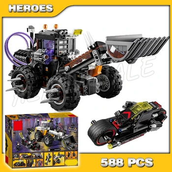 

588pcs Super Heroes Batman Two-Face Double Demolition Set 10738 Bat cycle Model Building Blocks Toys Bricks Compatible with Lago