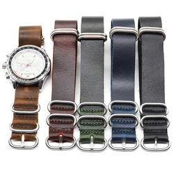 long Strap Leather 18MM 20MM 22MM 24mm Dark Brown Black Blue Green Watch Band Leather Straps Strap Clock Replacement