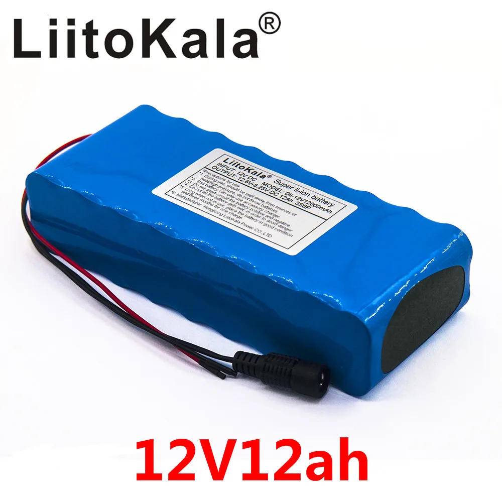 Liitokala 12 В 12ah Аккумулятор для камеры, батарея для камеры, литий-ионное зарядное устройство, recargable El, BMS bicicleta El ctrica de и зарядное устройство