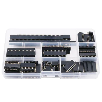 

120Pcs 2.54mm Straight Single Row Board Female Pin Header Connector Strip Assortment Kit for Arduino Prototype Shield